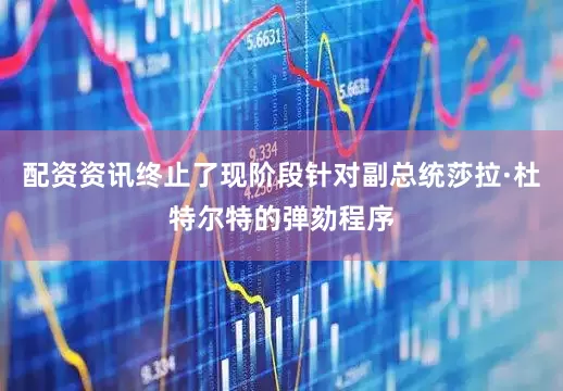 配资资讯终止了现阶段针对副总统莎拉·杜特尔特的弹劾程序